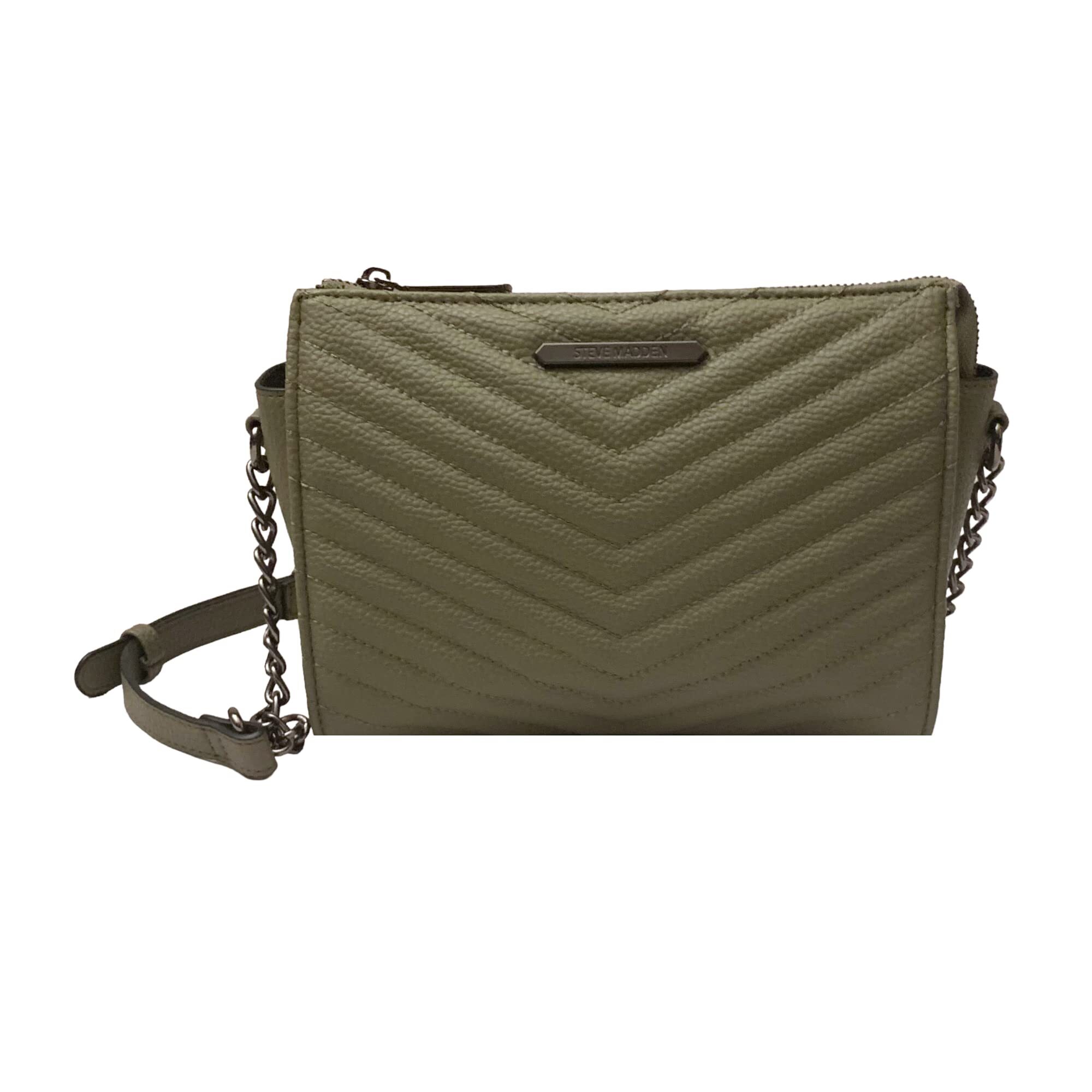 9407 Blexi Crossbody Bag Olive Chevron